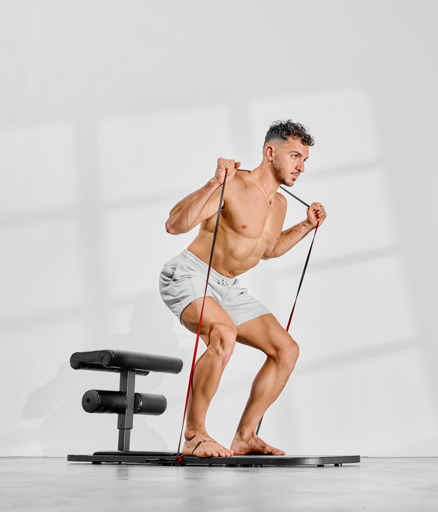squat avec élastiques