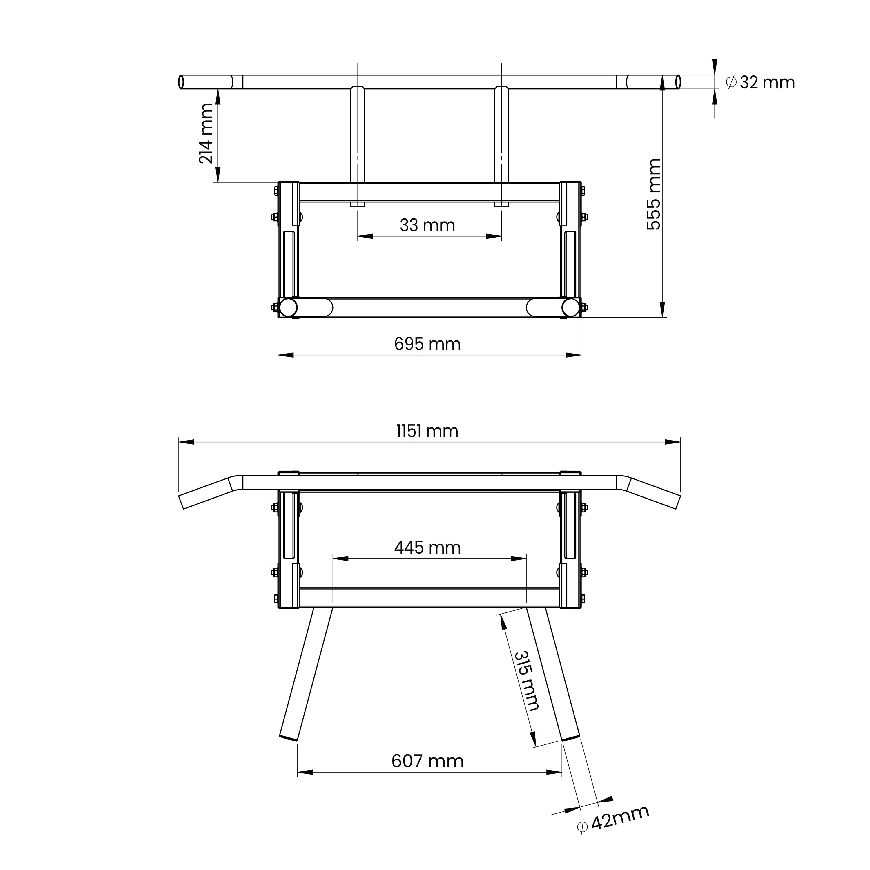 Barre de Traction & Dips Murale