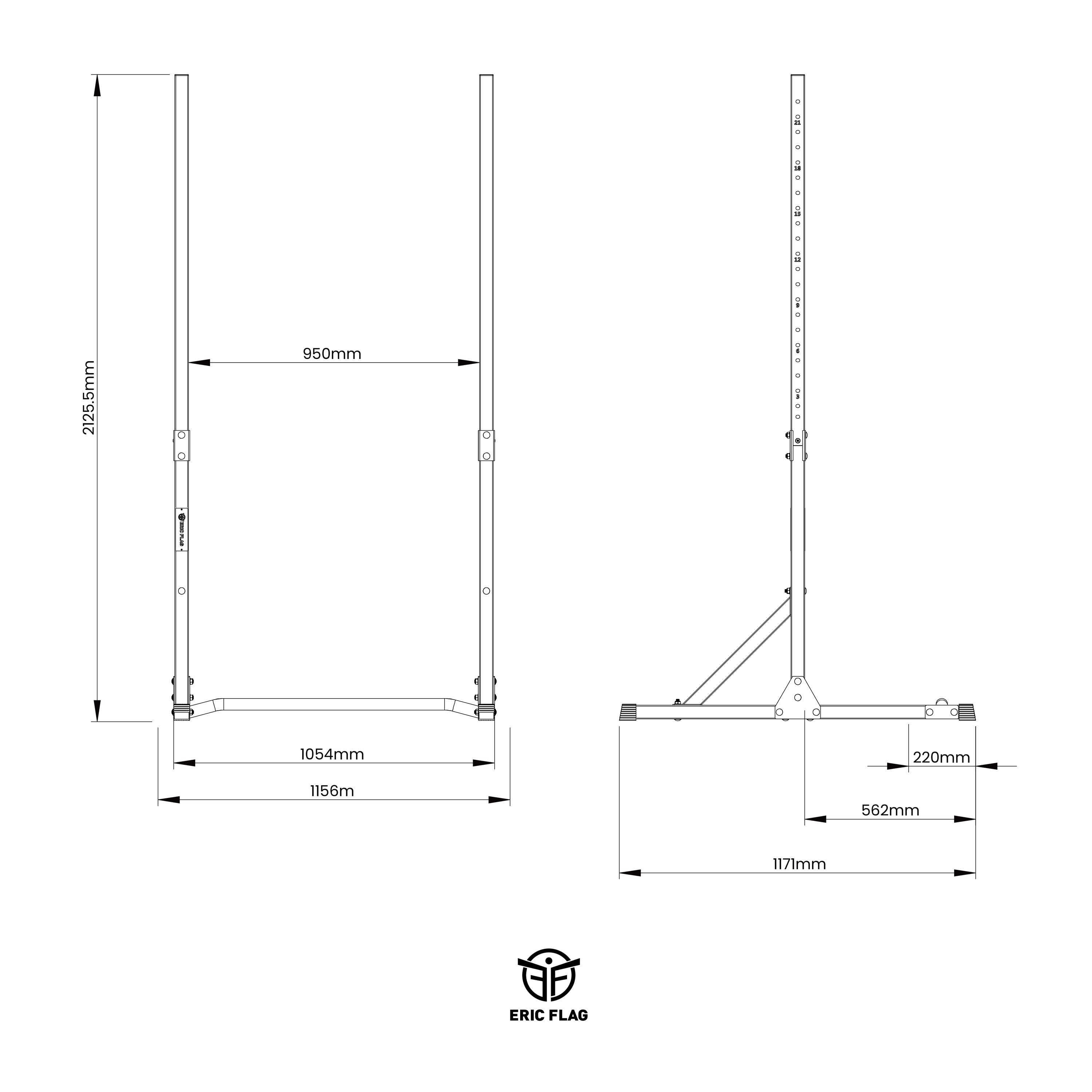 dimensions barre de traction